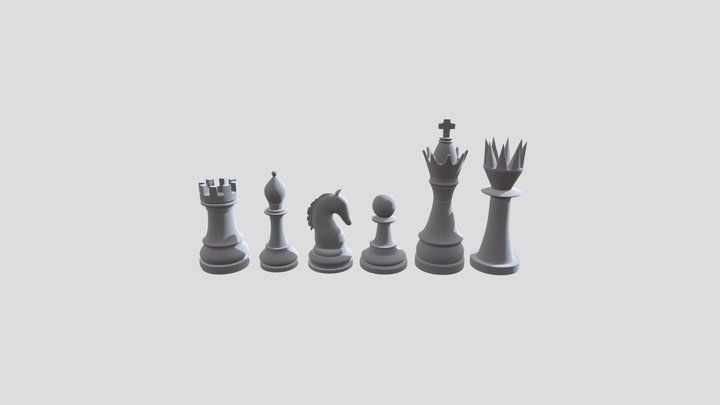 Peão de xadrez - Chess pawn, 3D CAD Model Library