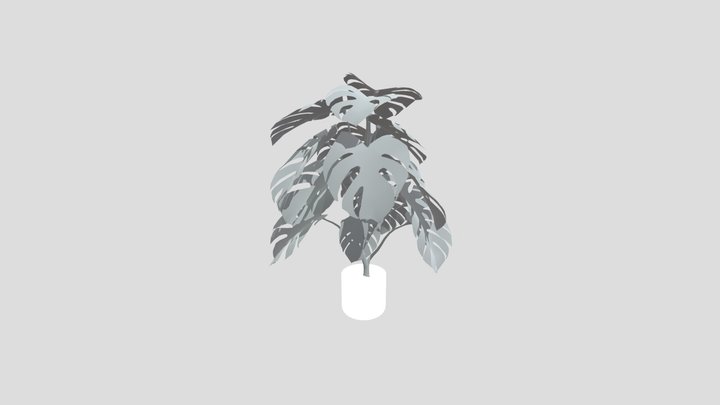 Monestera Plant Elder Potted – Gratis 3D-model STL