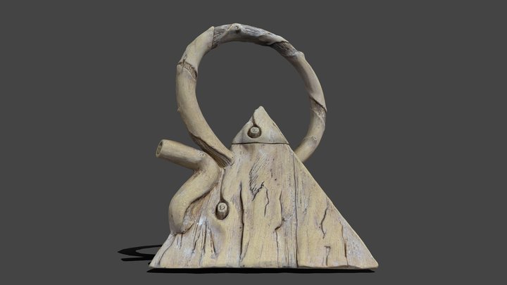 Junya Shao Wood Teapot 3D Model