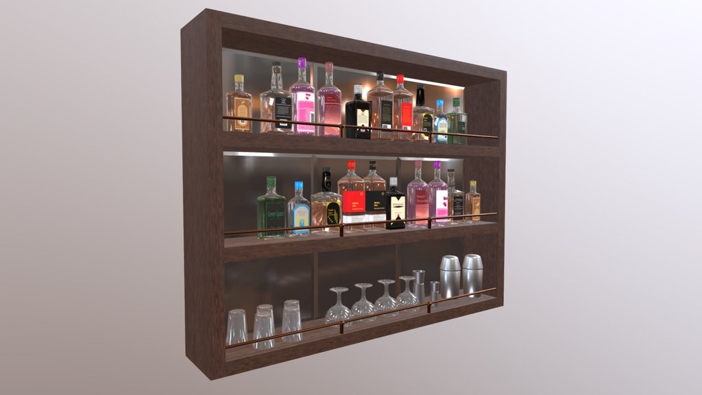 Bar with bottles