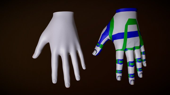 Hand Topology (CC0) 3D Model