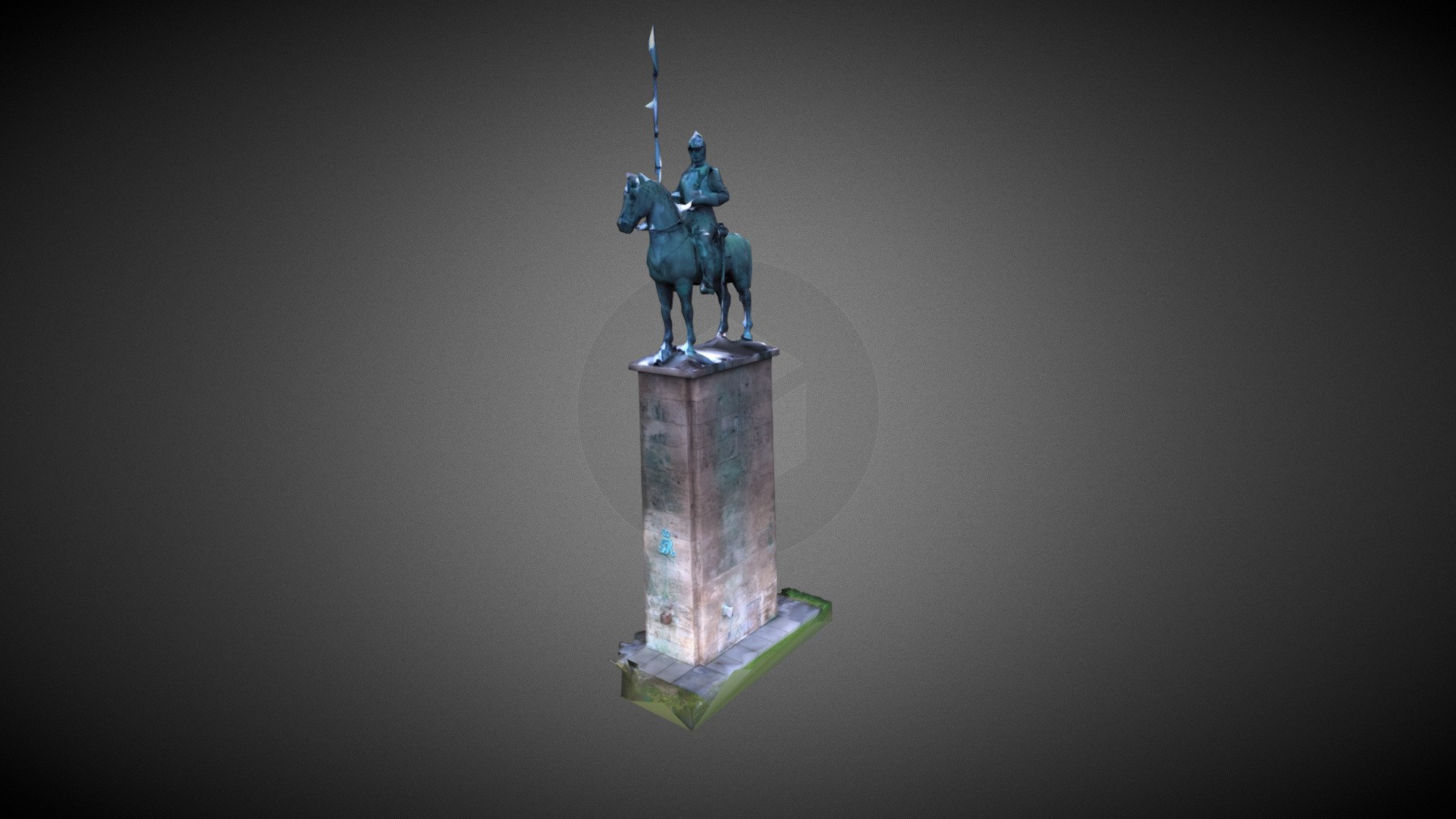 Koeln Deutz Rheinboulevard Reiter Denkmal 10k B