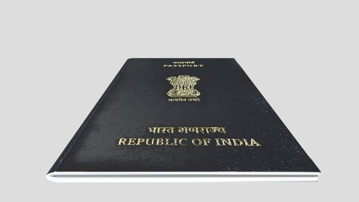 Indian Passport 3D Model