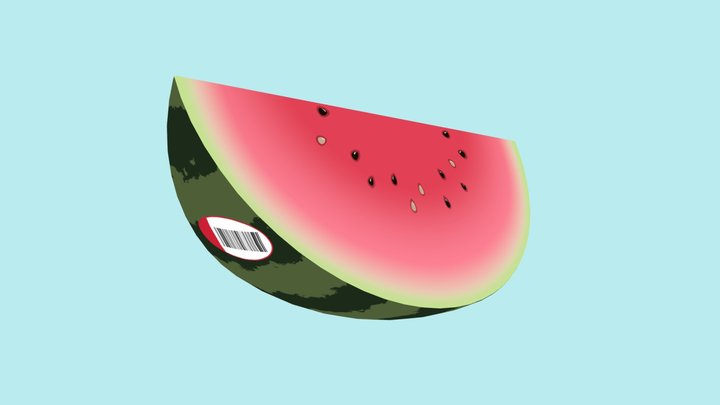 Watermelon Slice 3D Model