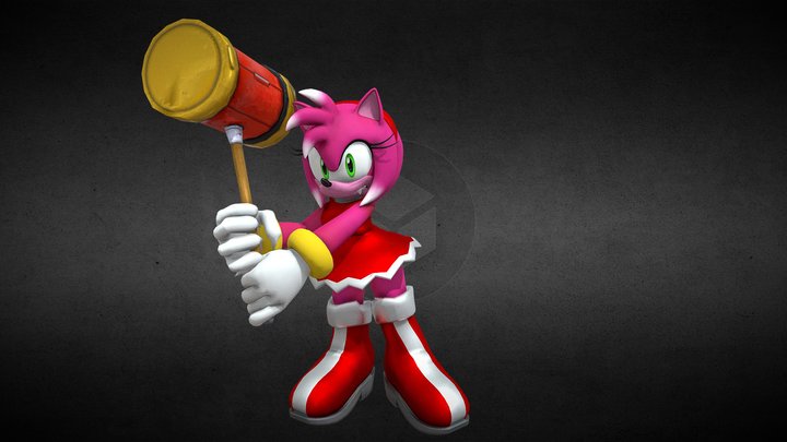 Werehog Amy Rose 3D Model