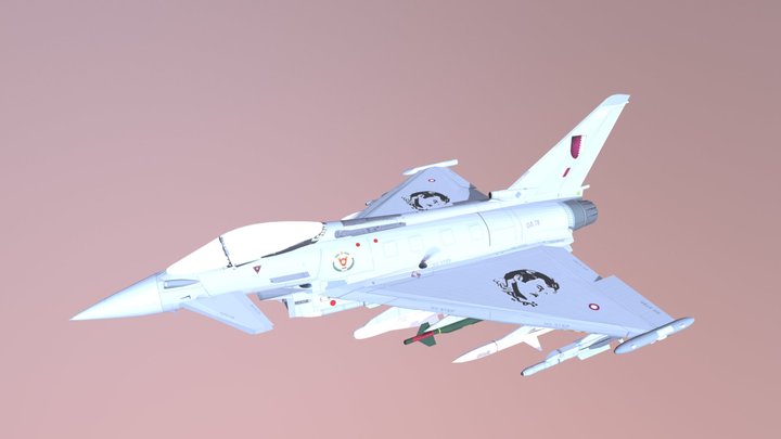 Qatar Air Force Euro Fighter 3D Model