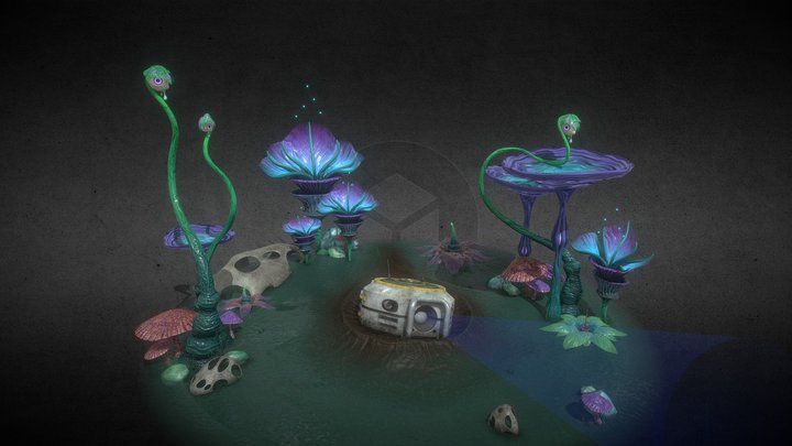 Plants War of Titans 3D Model