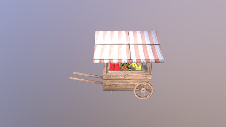 Food Cart HD 3D Model