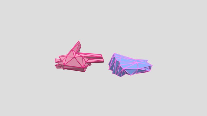 Gun and Fist 3D Model