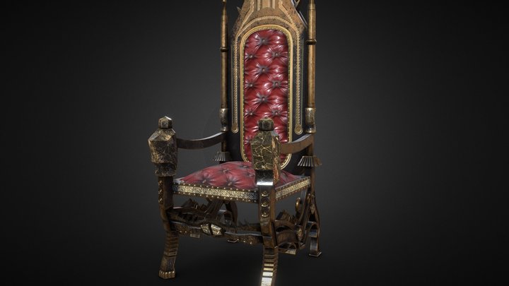 C2 - Medieval Chair 1 3D Model