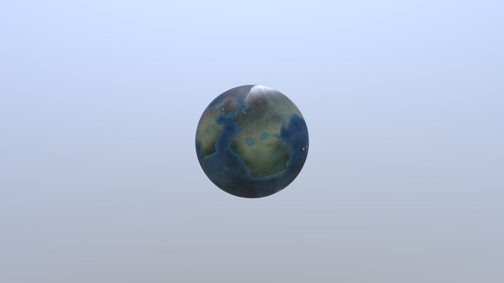 Fantasy World Globe Base 3D Model