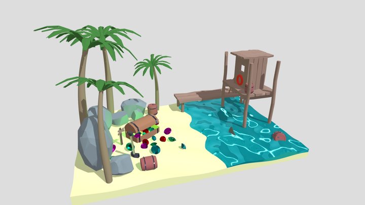 остров 3D Model