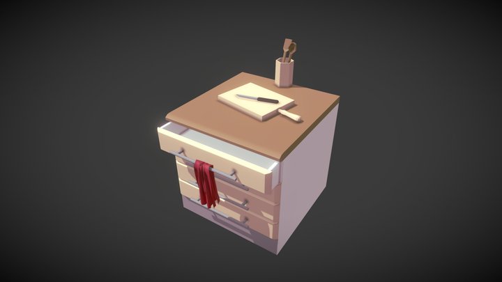 module cuttable kitchen 3D Model
