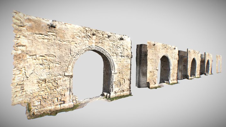 Entrance door from abbey of chateliers 3D Model