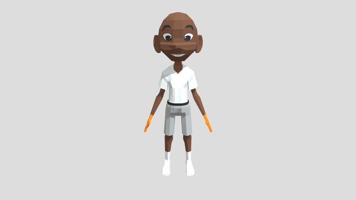 Young Boy Goalkeeper – Low Poly