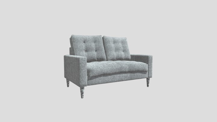 Two seater white sofa free 3D Model