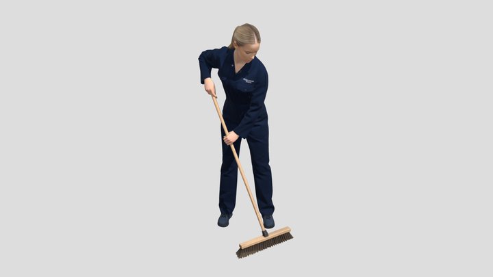 Clean Sweep in Navy Jumpsuit – Kostenloses 3D-Modell STL
