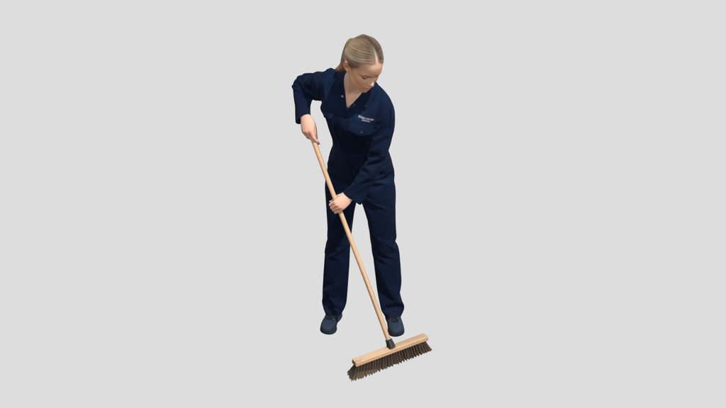 Clean Sweep in Navy Jumpsuit