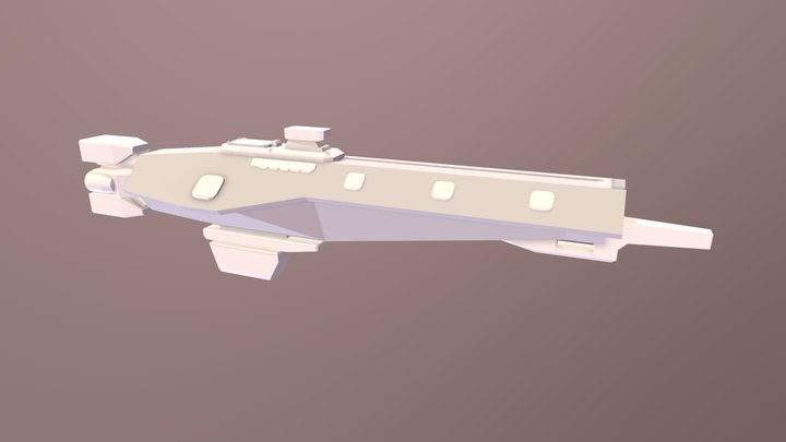 Old Empire Frigate 3D Model