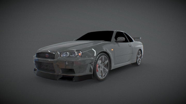 Car Skyline GTR R34 3D Model