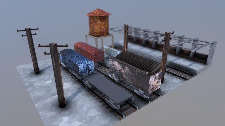 Train Depot 3D Model