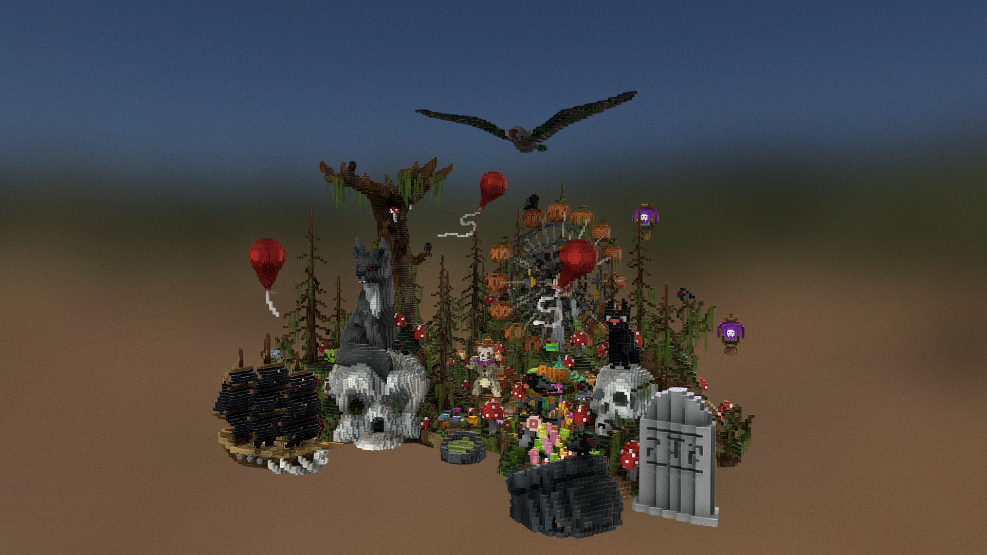 3D model Halloween Island Spawn - This is a 3D model of the Halloween Island Spawn. The 3D model is about a screenshot of a video game.