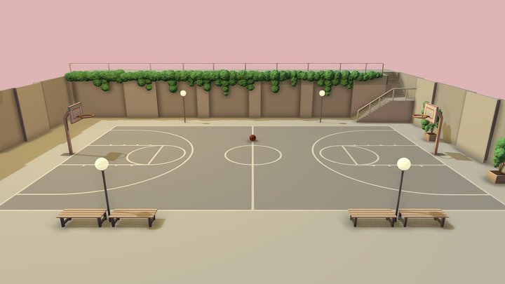 BasketBall Court 3D Model