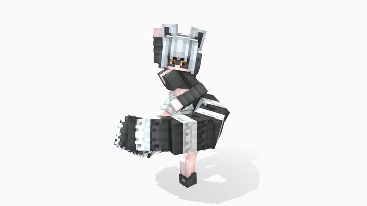Lemur Girl 3D Model