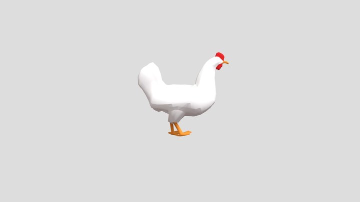 Gallina caminando 3D Model