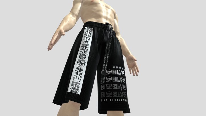 dissolve the ego shorts 3D Model