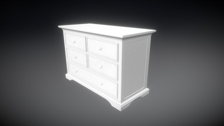 5-Drawer Dresser 3D Model