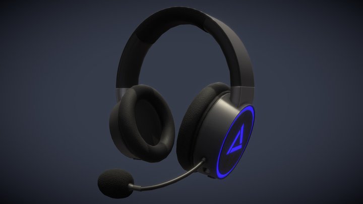 Headphones Low-Poly 3D Model