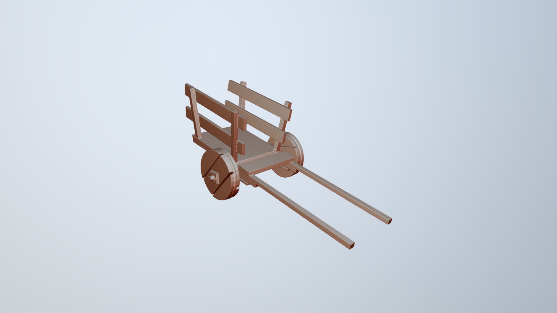 3D model rustic cart 1 - This is a 3D model of the rustic cart 1. The 3D model is about arrow.
