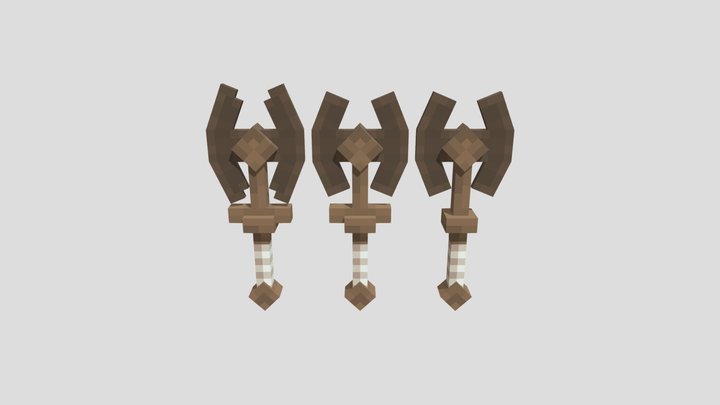 Wooden Axe 3D Model