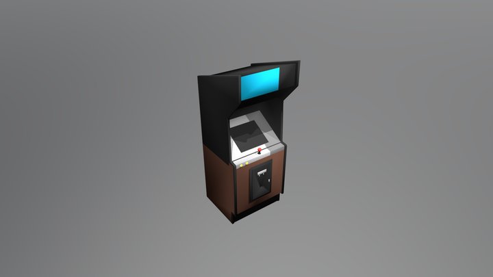 Standing Arcade Machine 03 Textured 3D Model
