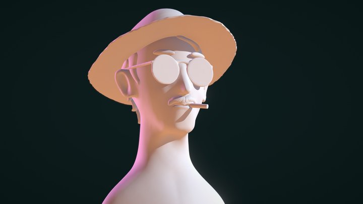 70s Character Design 3D Model