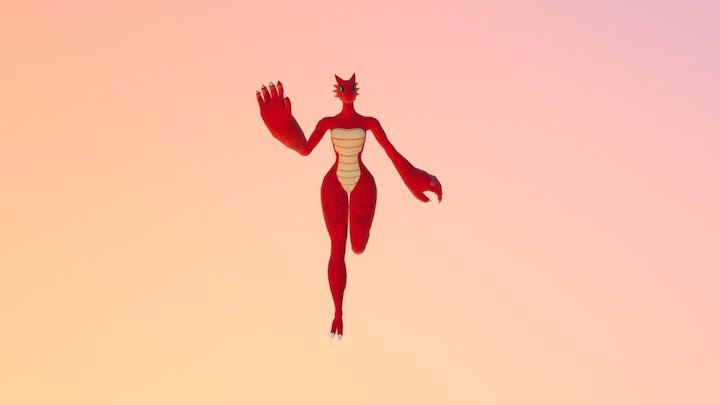 Commission - Dragon Lady 3D Model