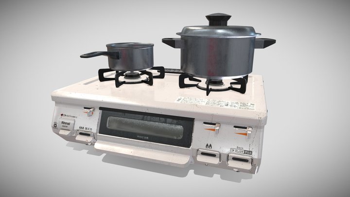 Gas Stove (KG67MTL) 3D Model