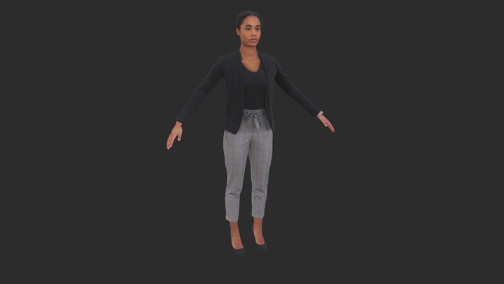 Carla Rigged 001 - Rigged 3D Business Women 3D Model
