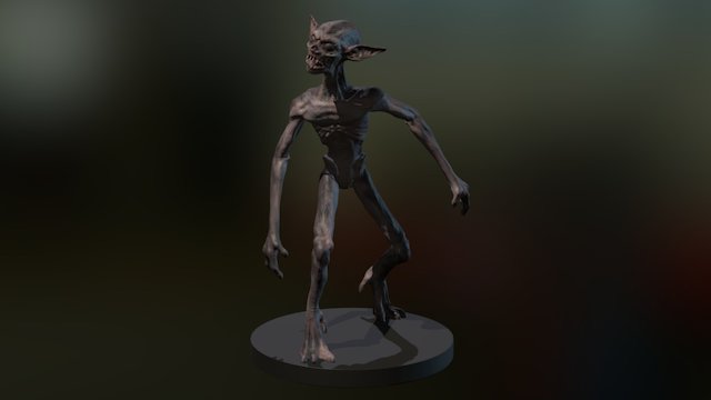 Cave Creature 3D Model