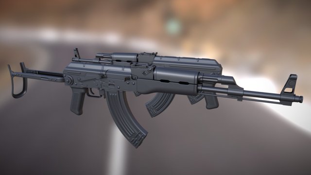 AK47 Underfolder Test 3D Model