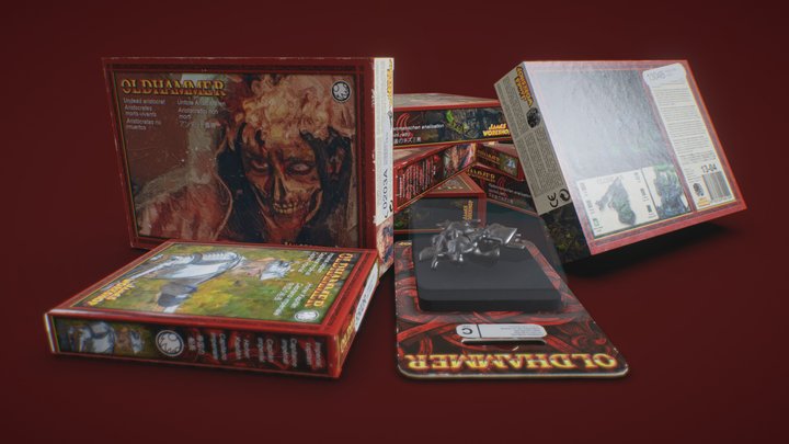 Oldschool fantasy wargame packaging and blister 3D Model