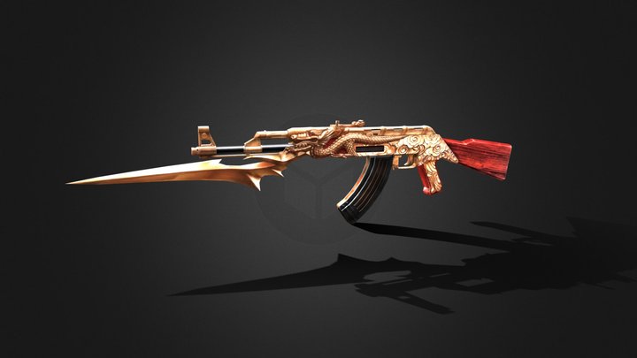 Ak47 Dragon – Modello 3D gratuito STL