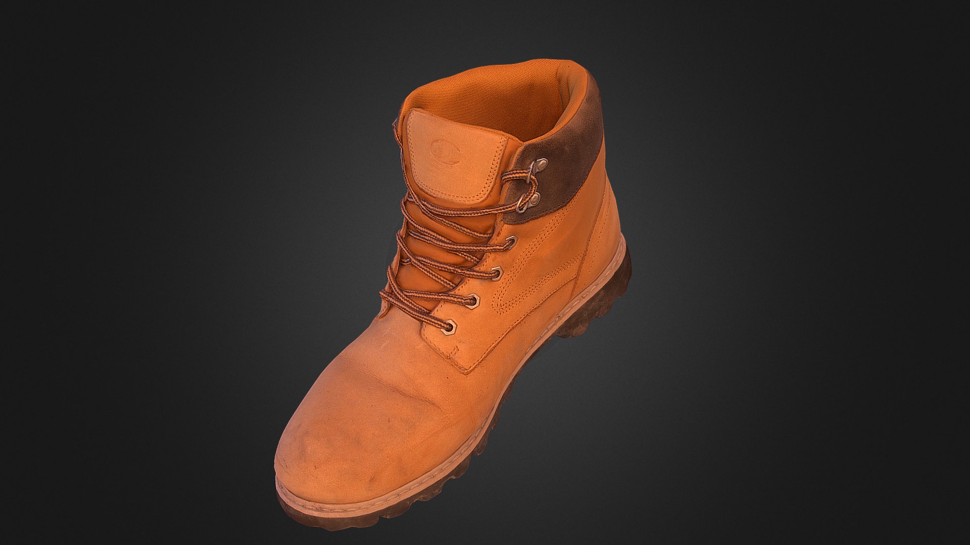 3D model Boot low poly 3D model - This is a 3D model of the Boot low poly 3D model. The 3D model is about a person's foot with a shoe on it.