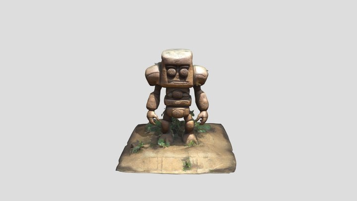 totem Tikki golem of earth 3D Model