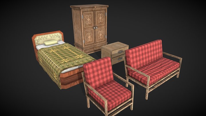 Home Essentials Bundle 01 - Game Ready 3D Model