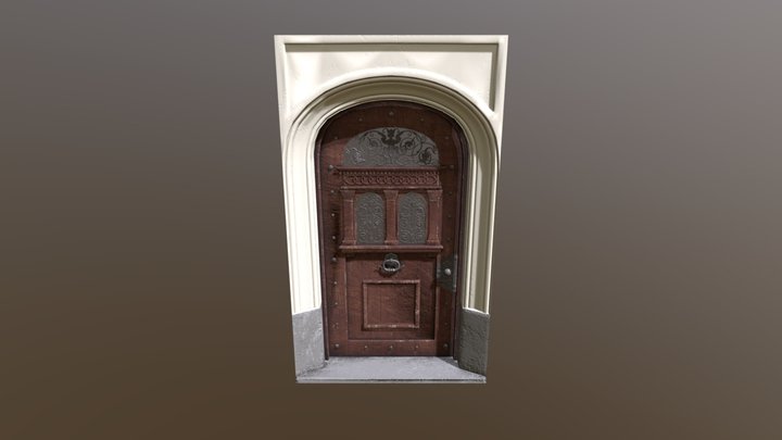 LowPoly Door 3D Model