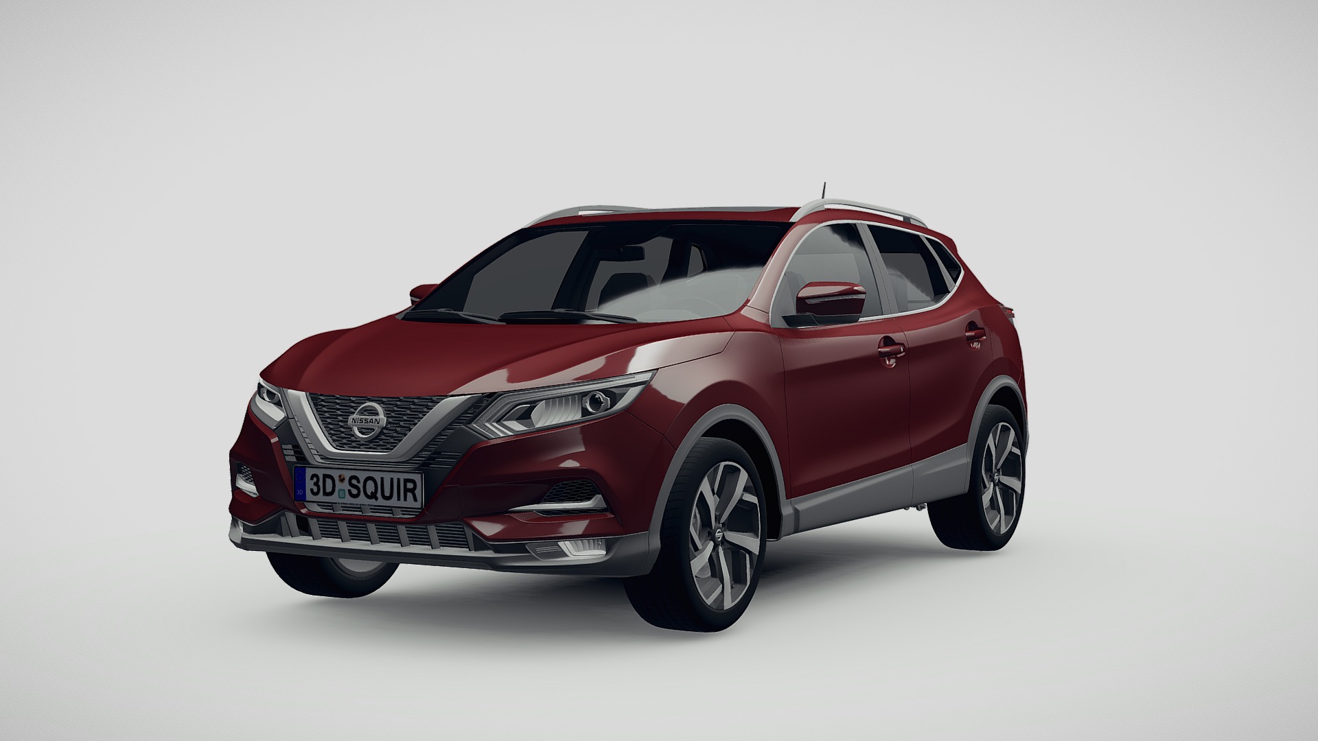 3D model Nissan Rogue Sport 2020 - This is a 3D model of the Nissan Rogue Sport 2020. The 3D model is about a red car with a white background.