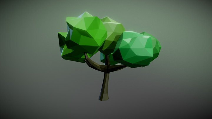 Giant Low Poly Tree 3D Model