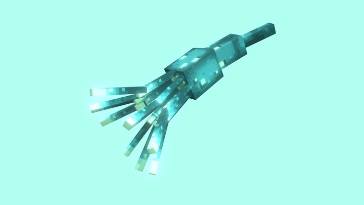 Minecraft-Glow Squid 3D Model